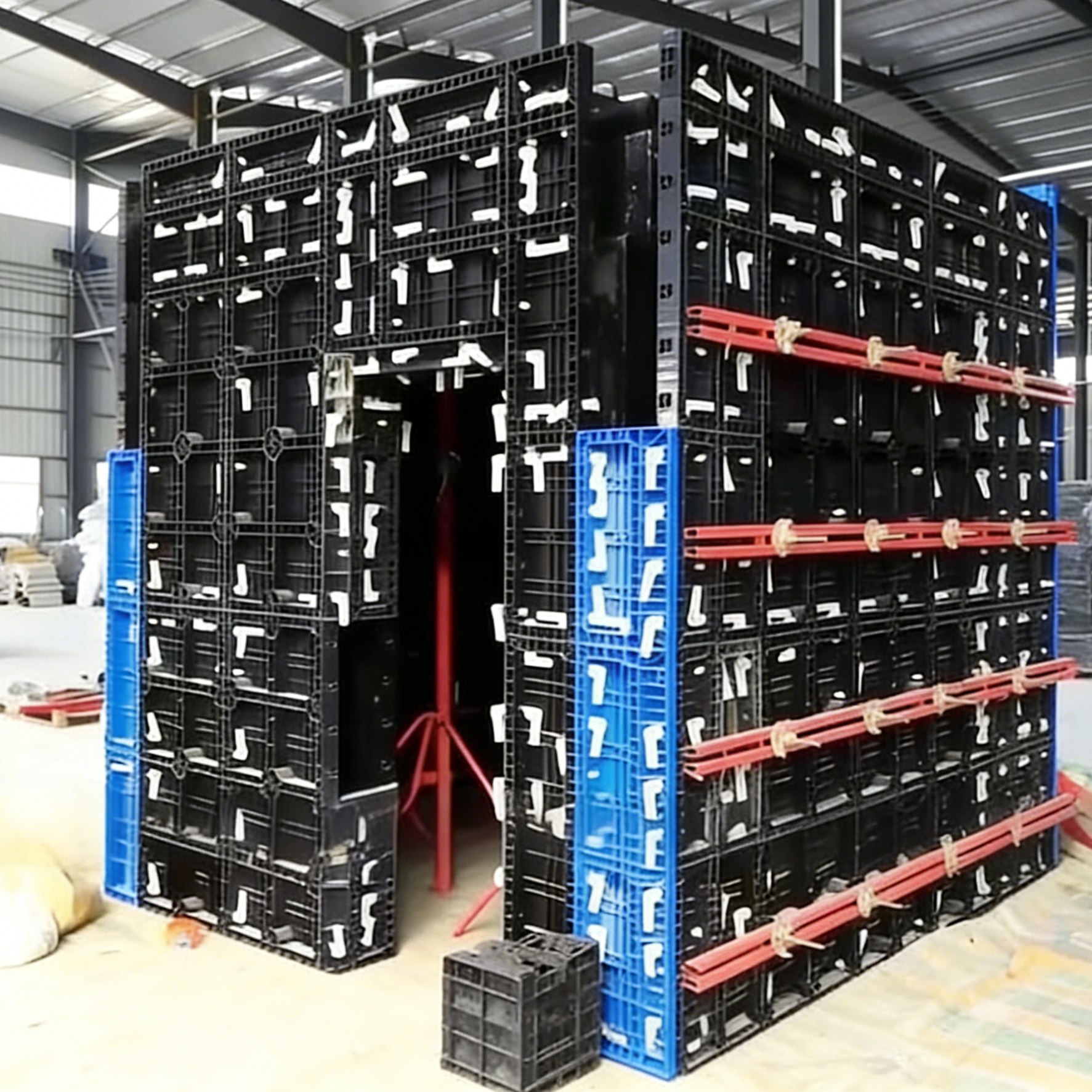 Lightweight Modular Plastic Formwork Heavy Duty Reusable Plastic Formwork For Concrete Wall