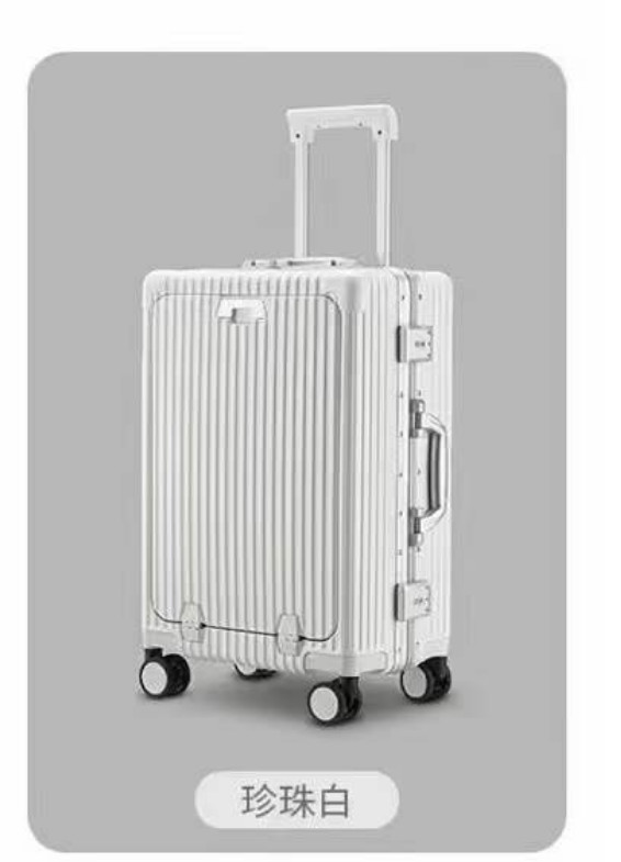 Best Selling Custom Durable Trolley Case ABS Suitcase Front Opening Double Open Carry On Luggage