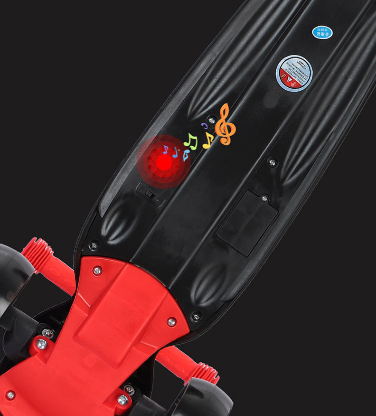 Unisex Kick Scooter for Kids 3 Wheel 4 Height Adjustable Pu Wheels Extra Wide Deck