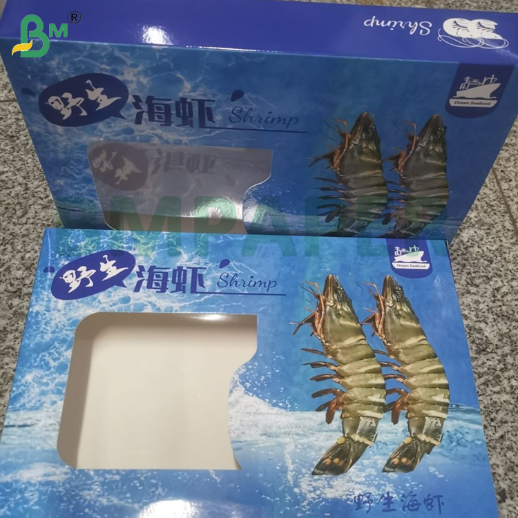 230g White Freeze Moisture Resistant Food Freezing Card For Frozen Shrimp Packaging