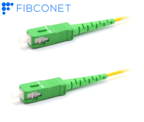 SC APC to SC APC Indoor FTTH G657A2 Simplex Optical Fiber Patch Cord with 1 Conductor