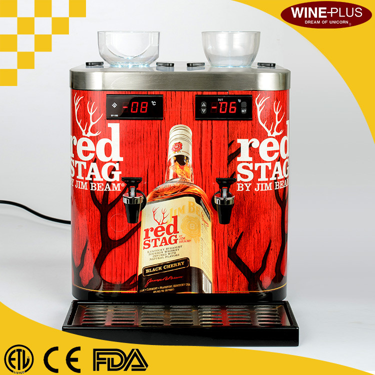 Double Tank Chilled Shot Dispenser 200W For Bars / Family Gathering