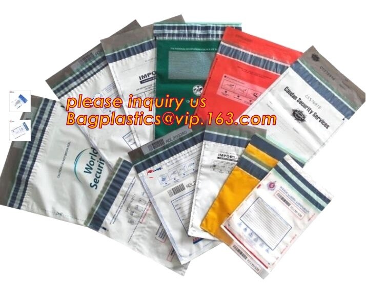 Security plastic bag with adhesive tape for cash, plastic money bag, Security Money Cash Bag For Airport/Bank and police