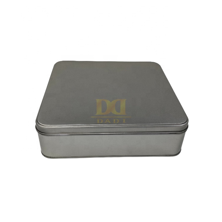 DADI FDA Approved Tinplate Airtight Candy Tin Box Reusable Small Square Tins
