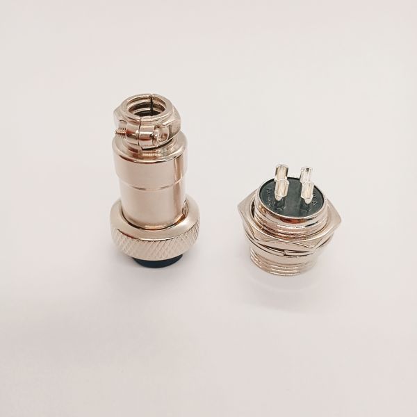IP 65 Aviation Plug Connector GX12-4 Pin with 1500V Withstand Voltage and Aluminum Alloy Body