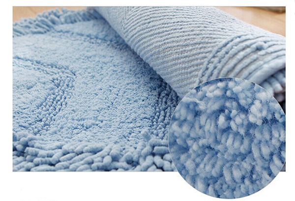 Absorbent Cheap Microfiber Bathroom Mat Anti-Slip Shaggy Surface Modern Style Mat