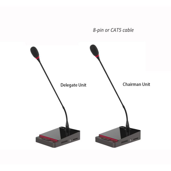 HUAIN Table Top Digital Audio Basic Wired Gooseneck Congress Chairman Microphone Unit