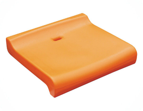 Flat Back HDPE 3rows Orange Stadium Seats Outdoor Bleacher Seating