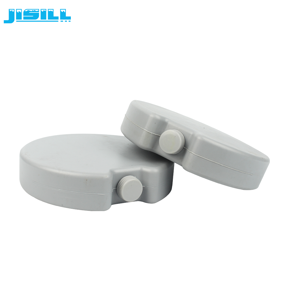 Factory price round shape food grade HDPE plastic ice pack flask for drinks