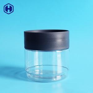 Round Empty 438ml 15oz Stackable Clear Plastic Cans