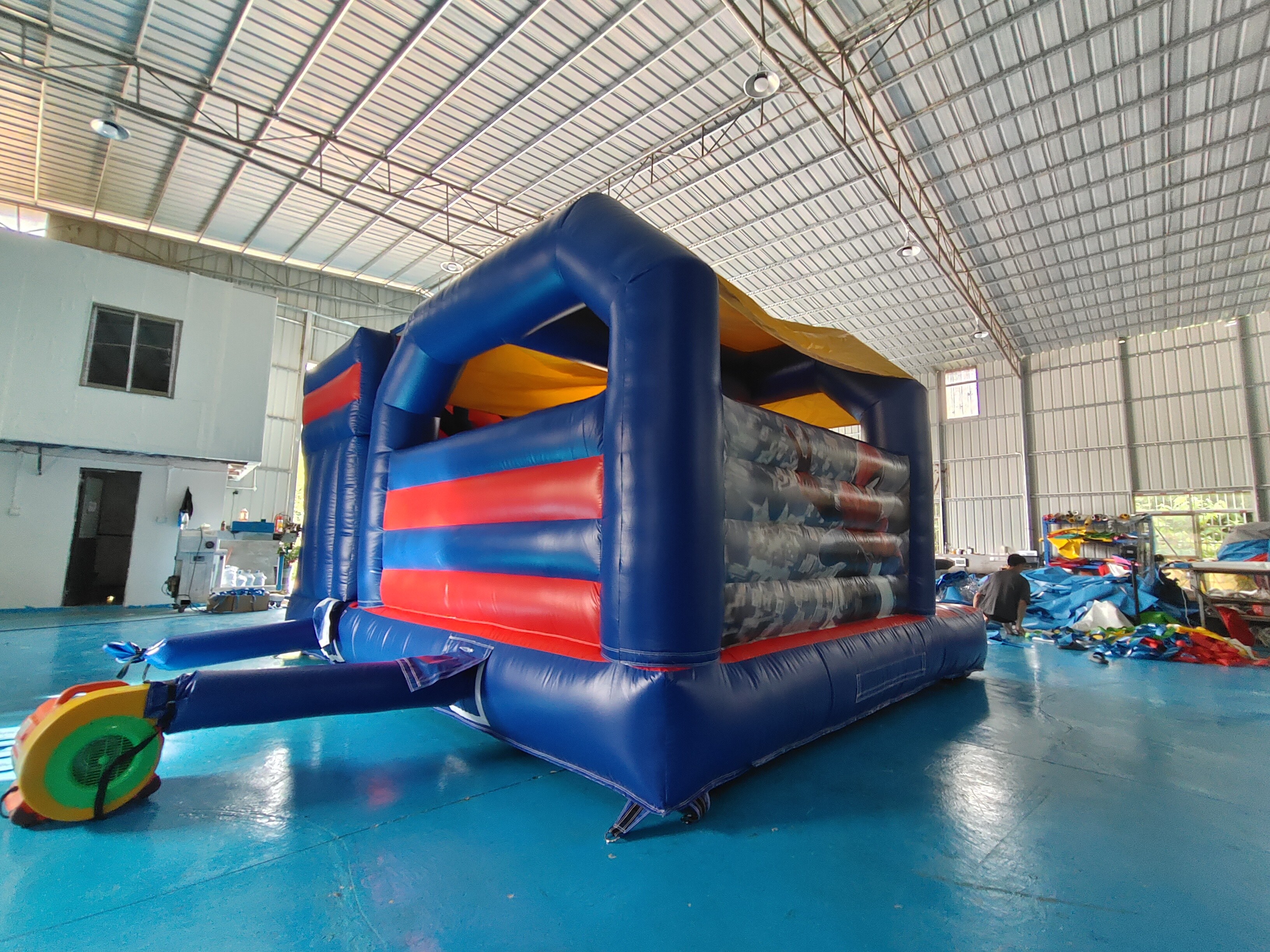 Outdoor Bounce House Inflatable Bouncer Combo With Slide Hero Spiderman Cartoon Theme