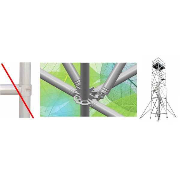 50.8MM Diameter Aluminium Alloy Scaffolding Lightweight For Complex Engineering