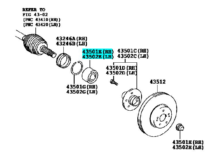 2007-2016 Lexus RX270 RX350 Front Wheel Bearing 9036945006