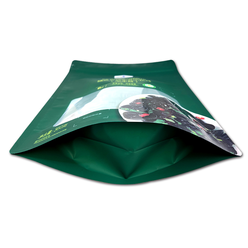 PE Composite Plastic Bag Food Snack Doypack Stand Up Pouch With Tearing Zipper