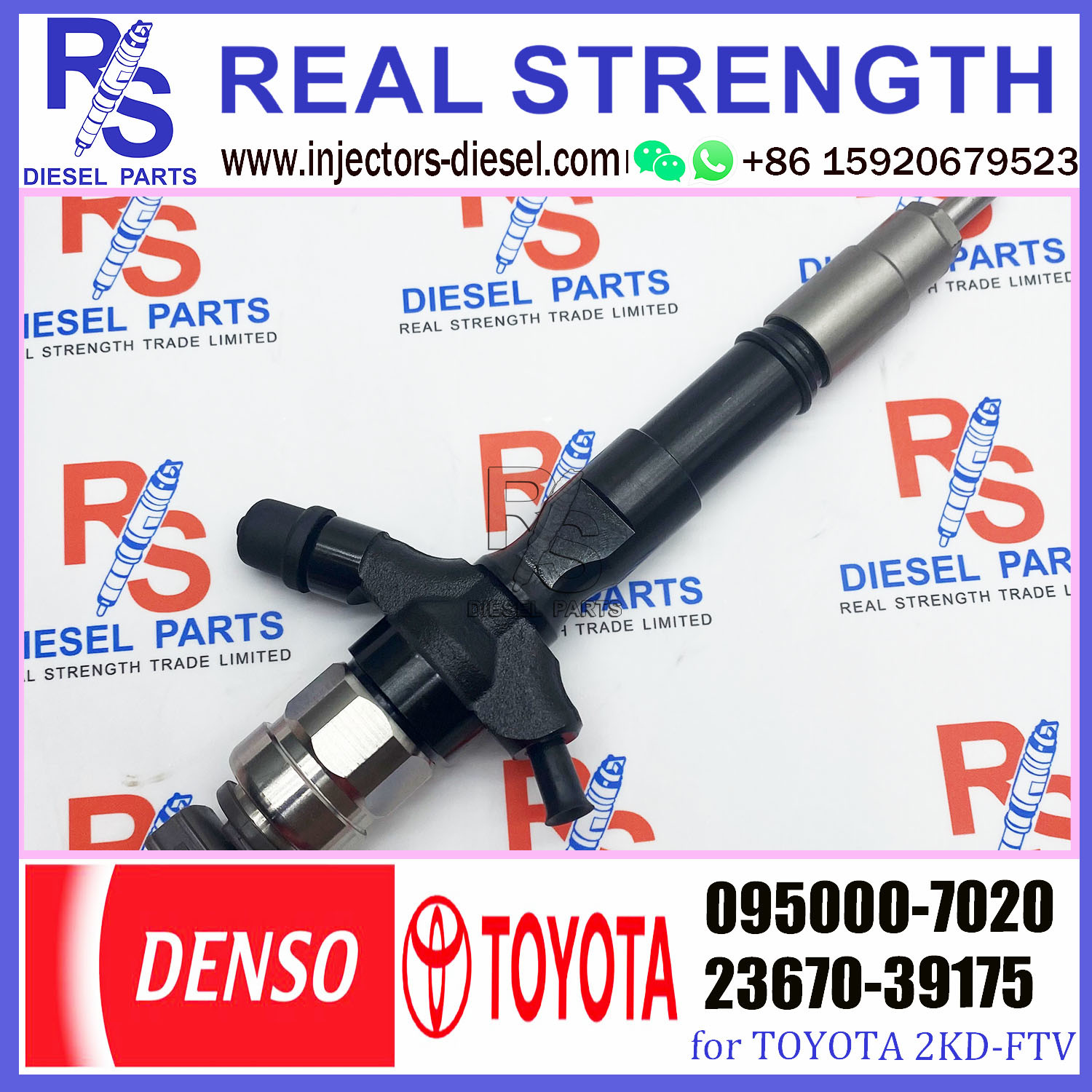 Common rail Injector 095000-7020 23670-39175 for TOYO-TA 095000-7020 23670-39175