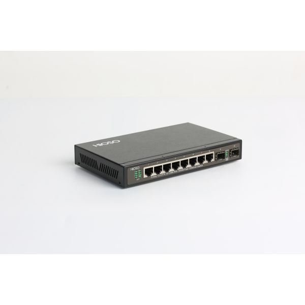 Hioso 8 Rj45 TP Ports +2 ge Fiber Uplink Ports Ethernet Access Switch Gigabit Ethernet Switch