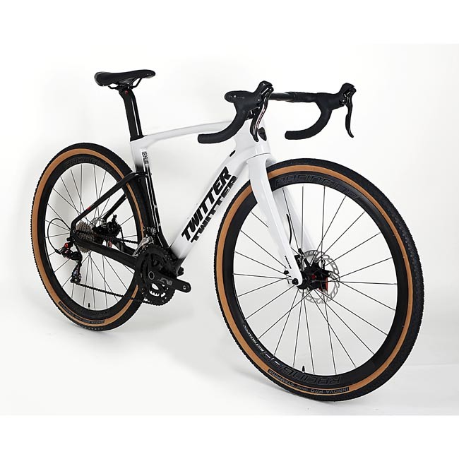9.7KG TWITTER GRAVEL Carbon Fiber Gravel Bike , Carbon Fiber Hybrid Bike 700x40C Tire