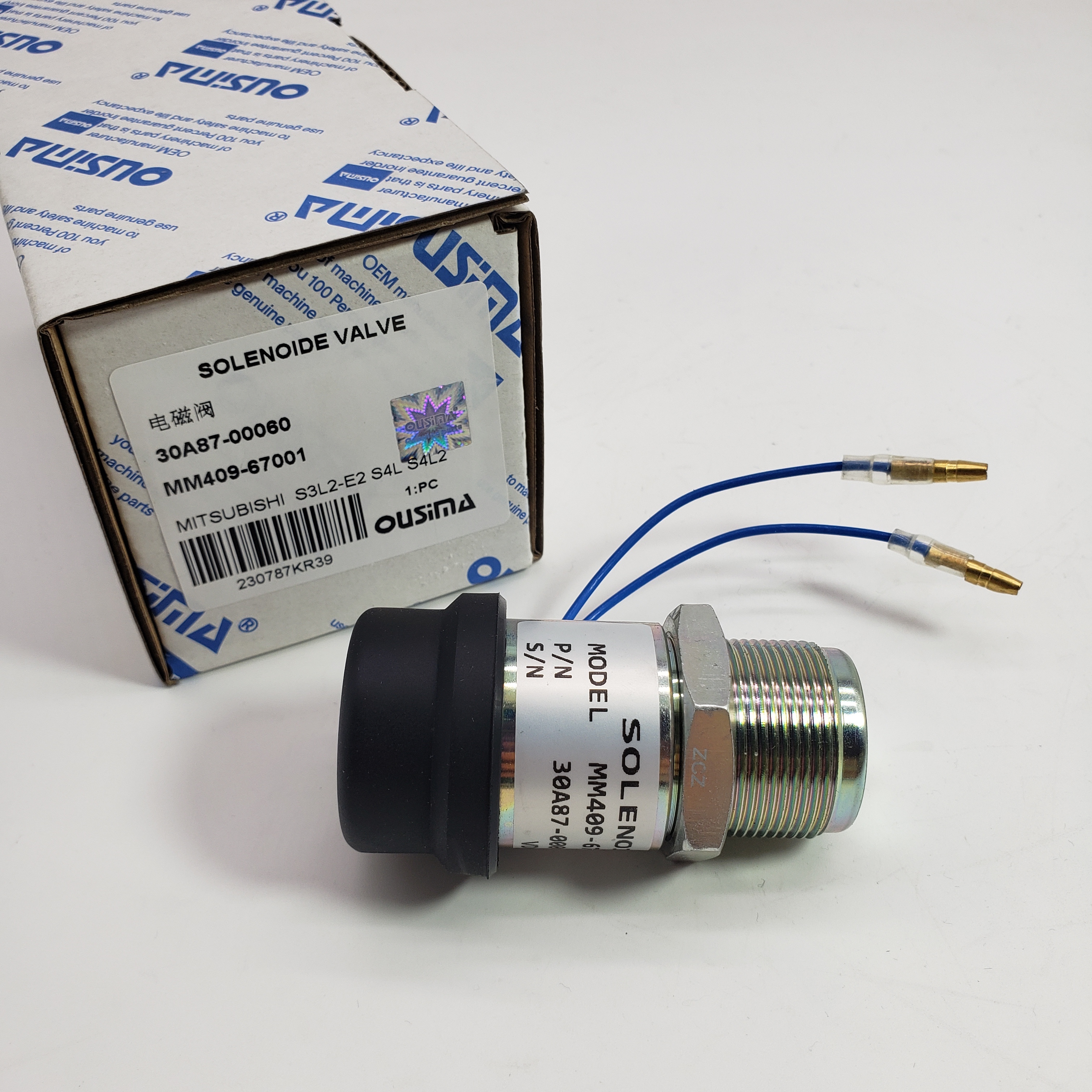 High quality Excavator Solenoid Valve 30A87-00060 MM409-67001 for Mitsubishi S3L2-E2 S4L S4L2