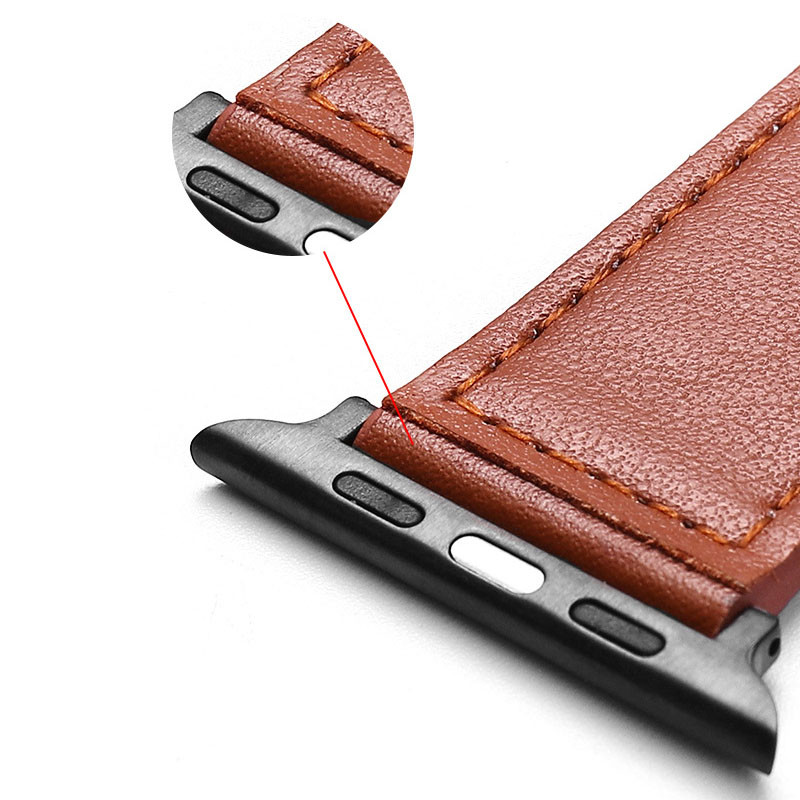 Waterproof Smart Watch Band Strap Retro Vintage Leather Durable