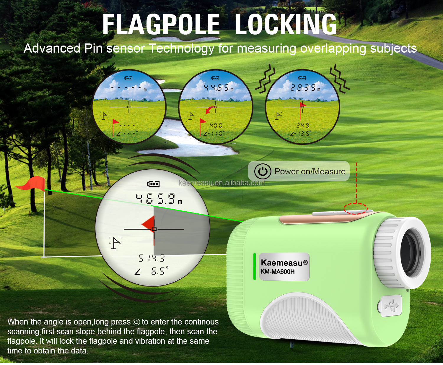 Class 1 Laser Safety Level Golf Laser Rangefinders for Industrial Applications 5-600m/800m/1000m/1200m Measuring Range