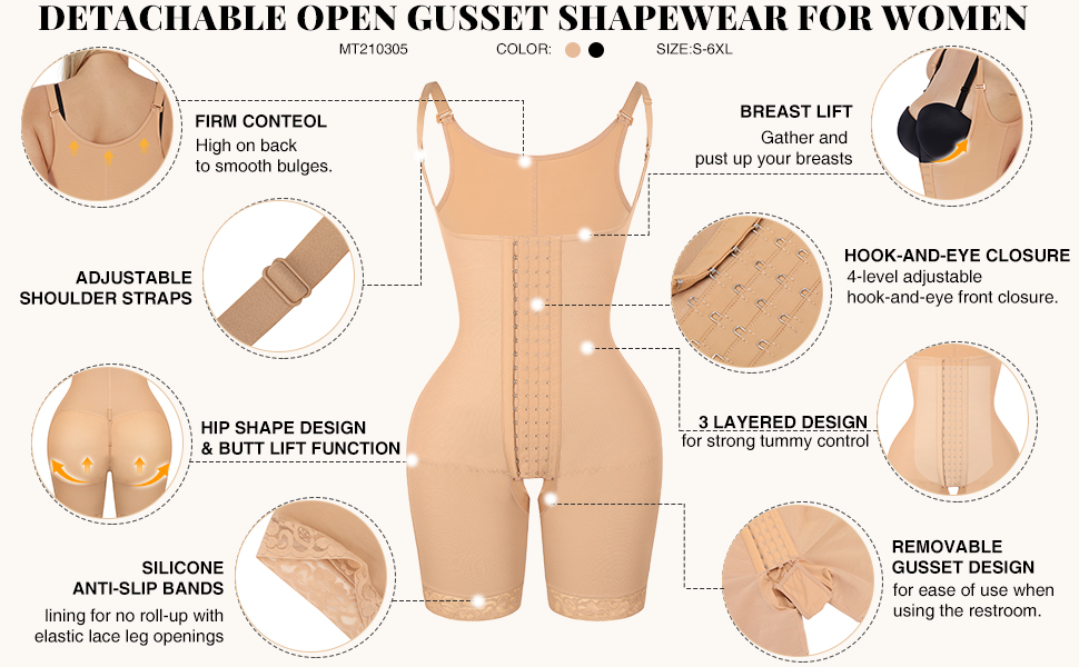 Knitted Women Body Shaper HEXIN Design Tummy Control Butt Lift Panties BBL 5XL FAJAS