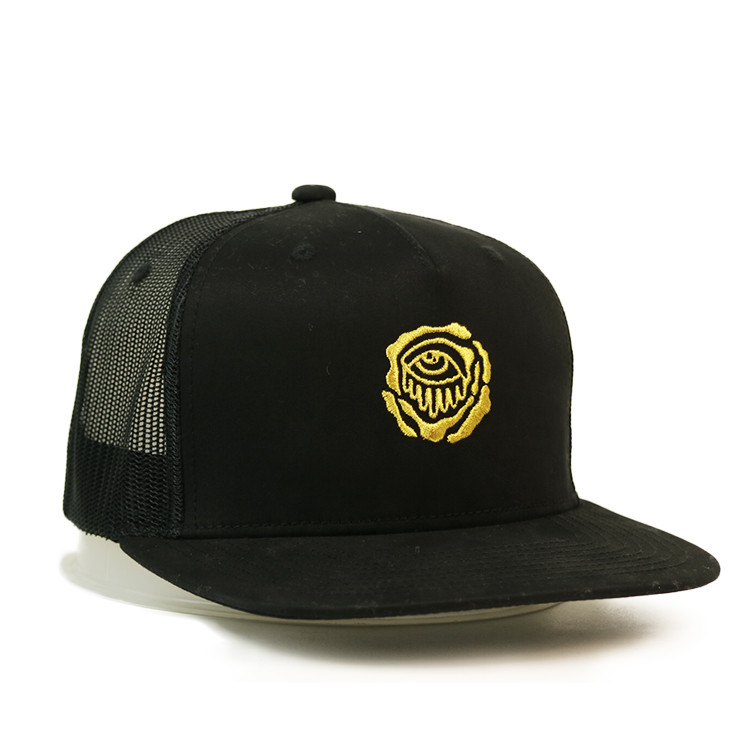 Custom Trucker Flat Bill Visor Polyester Snapback Mesh Caps