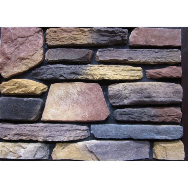 2500series Mixed Color And Shapes Artificial Wall Stone With Moulding Process For Wall Decoration