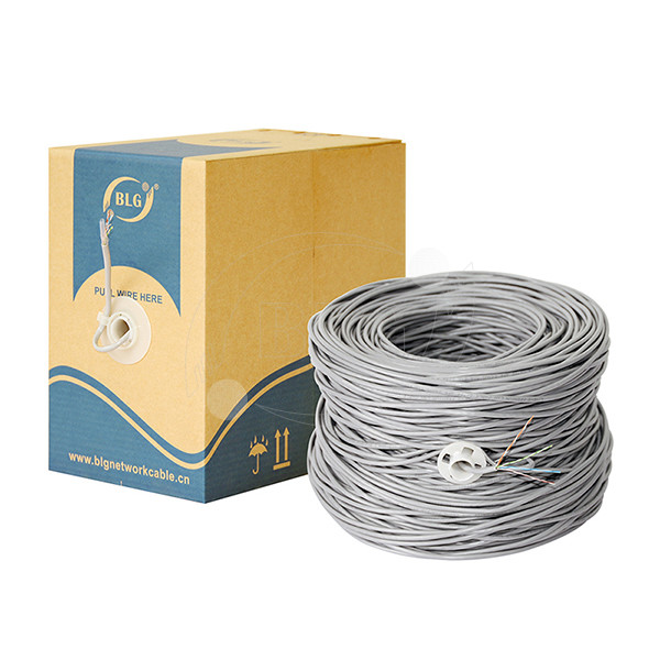 Twisted Pairs Cat6 Lan Cable , 1000ft Shielded FTP Lan Cable With 5.8mm PVC Jacket