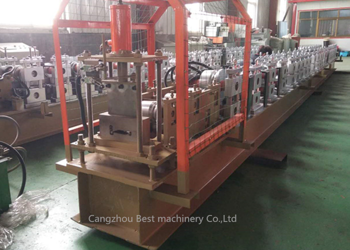 Touch Screen Operate Shutter Door Roll Forming Machine PLC Control 5.5m X 1m X 1.4m Dia