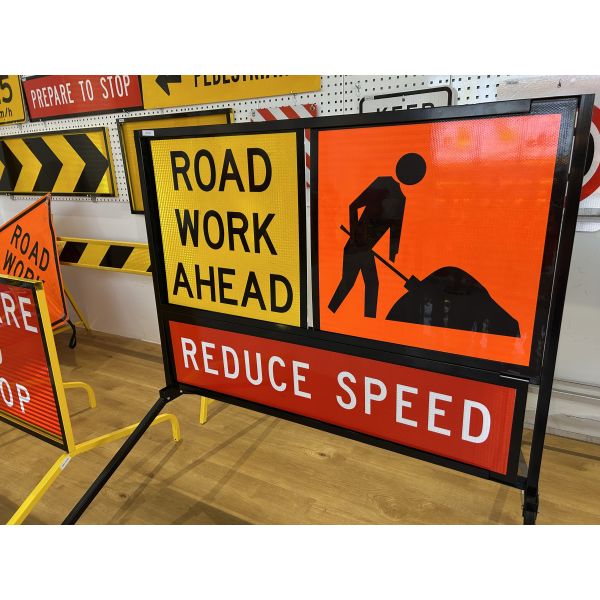 Australian Australia Frame Multi Message Frame Traffic Sign Swing Stand 600X600mm Model – Single Chain OEM Frame for Road Safety