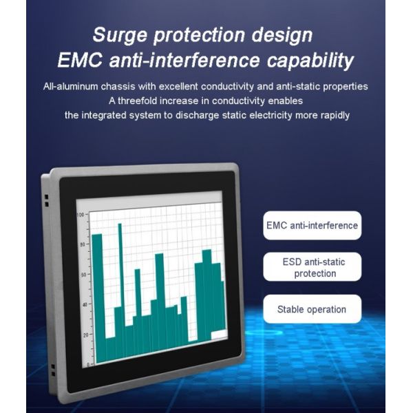 Small Industrial Control All-in-One Machine Manufacture Embedded Wall Mounted Custom Computer Linux Win Android Ip65 Waterproof 21.5 Inch Industrial