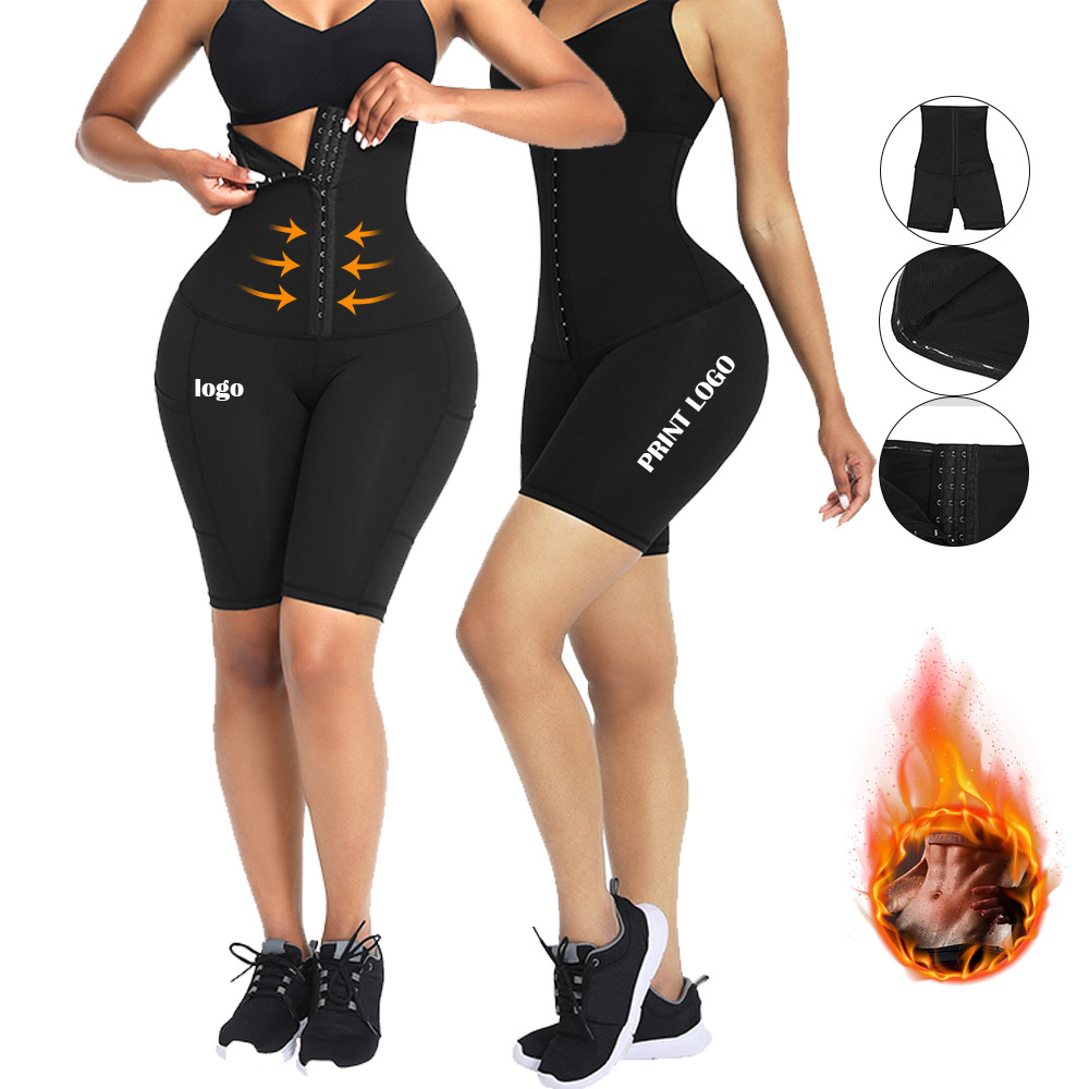 HEXIN Mid-Thigh Shaper Shorts for Women Bodysuit Tummy Control Butt Lifter Thigh Trim