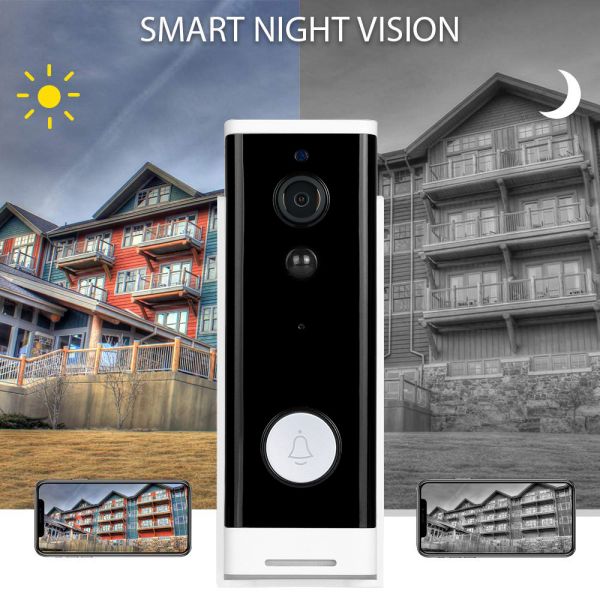 App Control IP65 Smart Video Doorbell PIR Wake Up Tuya Door Viewer