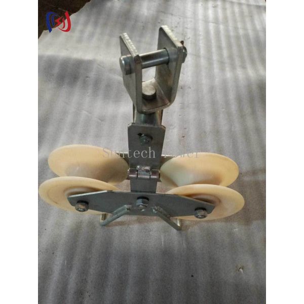 Tandem Sheave Stringing Block 25KN Load Aluminum/Nylon Sheave