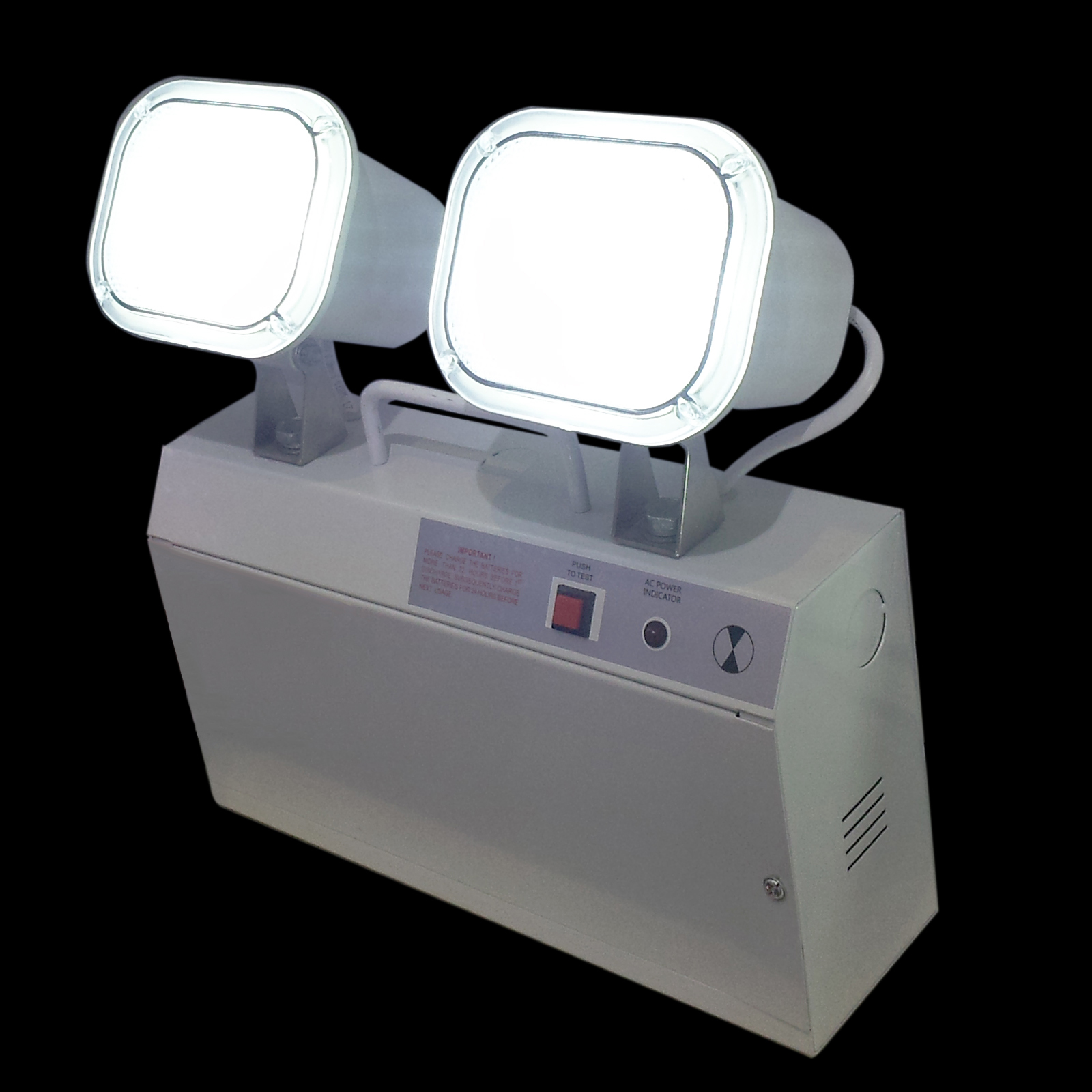 Battery Powered Twin Head 3014 SMD LED Rechargeable Emergency Light TL084BN