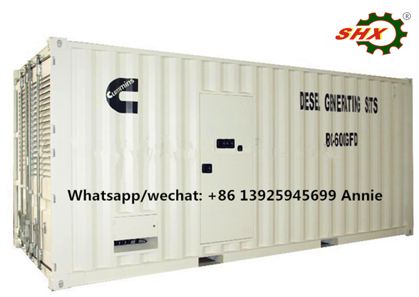 Three Phase 1000KW Industrial Container Diesel Genset Water Cooled 400V
