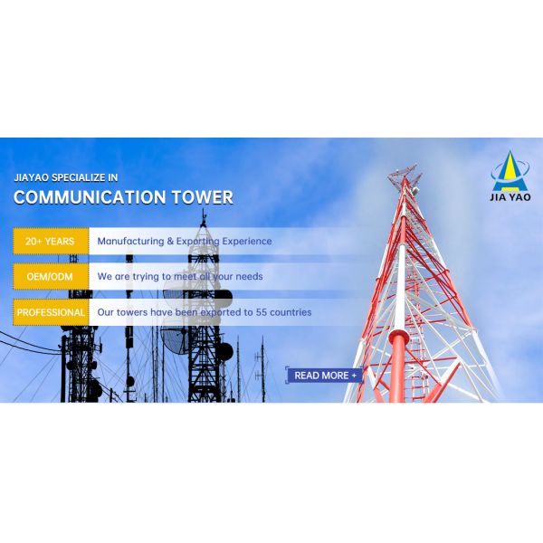 62M Integrated Ladder 3 Tube Telecom Tower For Logistics Park Telecom Deployment