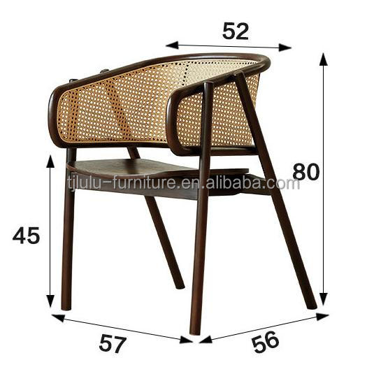 NO Folded Solid Wood Nordic Wooden Dining Chairs for Hotel Restaurant Furniture