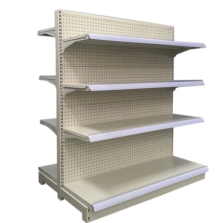 Durable Supermarket Display Shelf Metal Single Sided Supermarket Rack