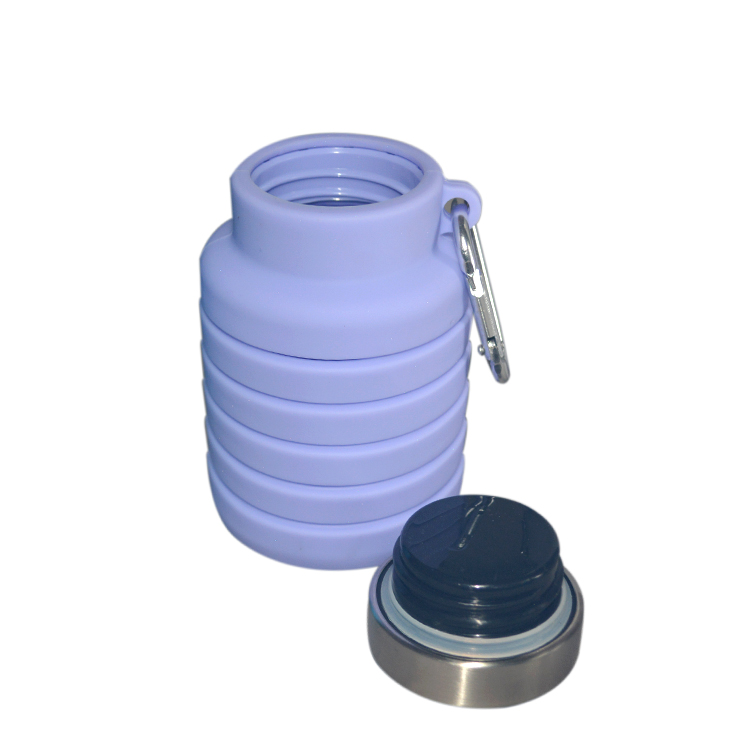 High Quality Eco-friendly Sports 335ml Silicone Collapsible Water Bottle
