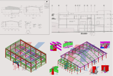 Waterproof Light Steel Frame Buildings Commercial Building Showing Room