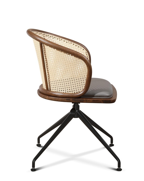 Mid Back PU Rattan Office Chairs