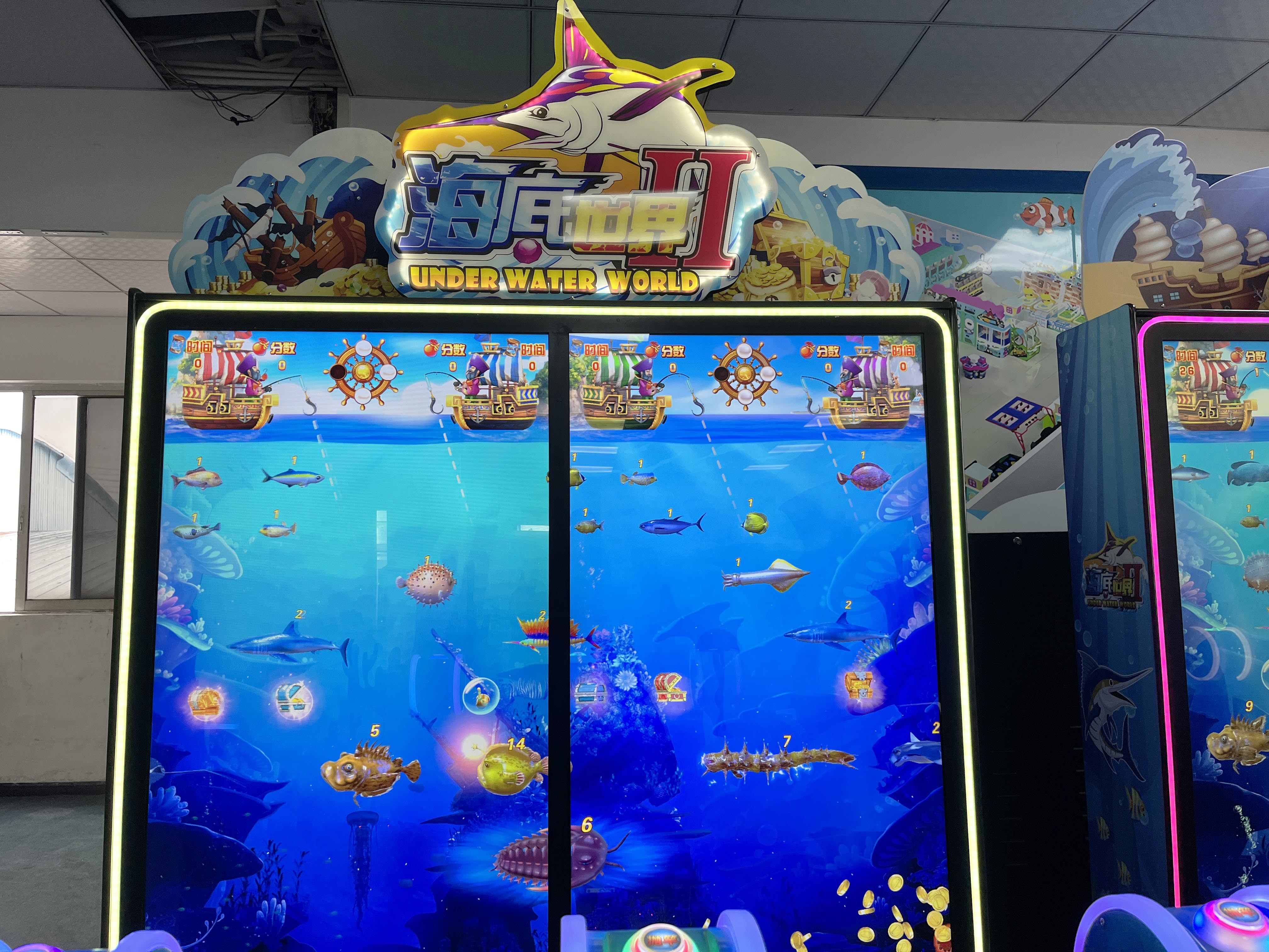Age 5 Years Coin Pusher Go Fish Ticket Redemption Game Machine Customized Support ODM OEM Coin Operated Fishing Arcade Video Game Machine