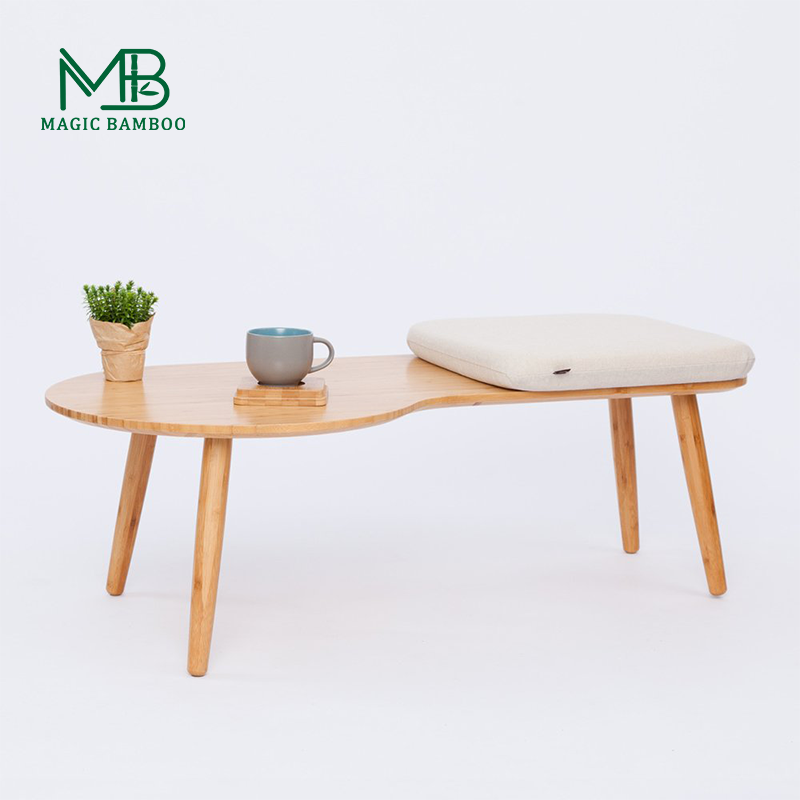 Multifunctional Portable Outdoor Bamboo Wood Coffee Table For Office