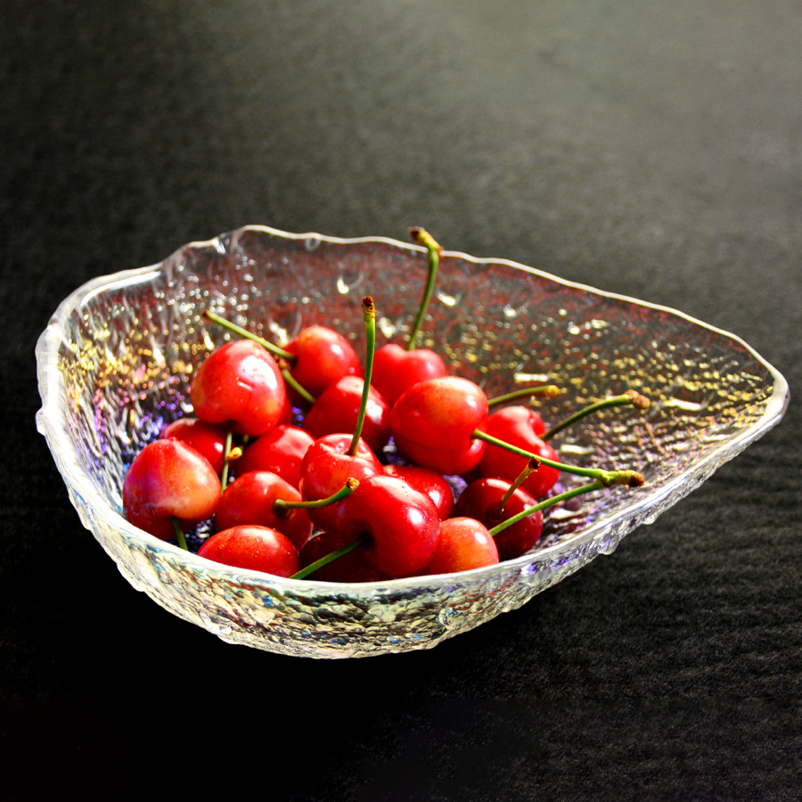 Golden Color Dessert Glass Charger Plates , Decorative Charger Plates For Wedding