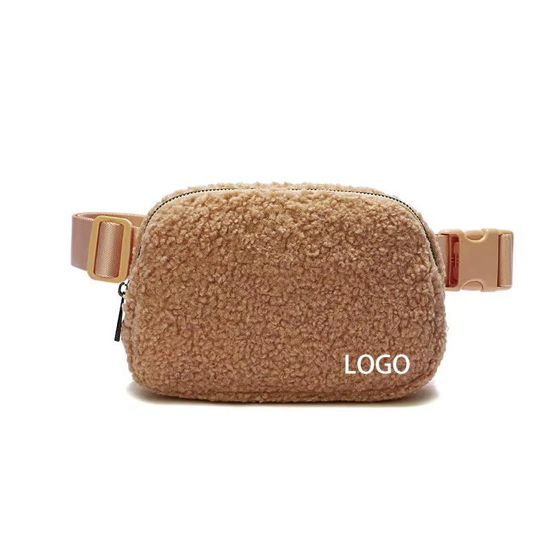 Luxury Plush Crossbody Fanny Pack Purses Fashionable Hand Bag Letter Pattern Type