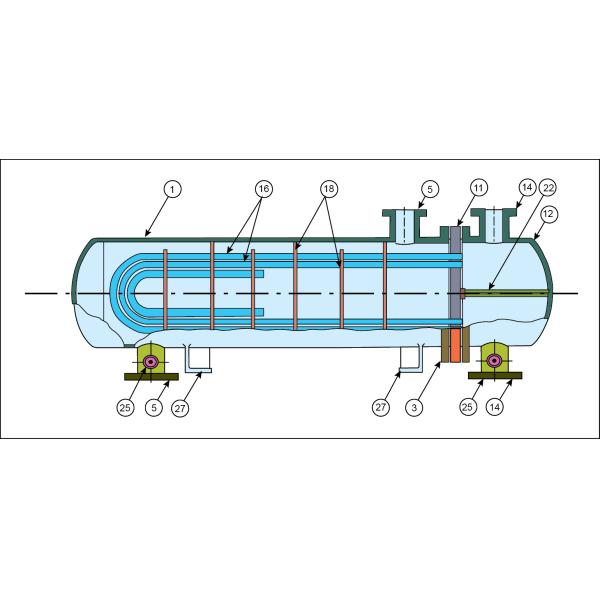 Floating Head Heat Exchanger AES Type ASME SA240 SS316L Shell With ASME SA213 TP316L Tube