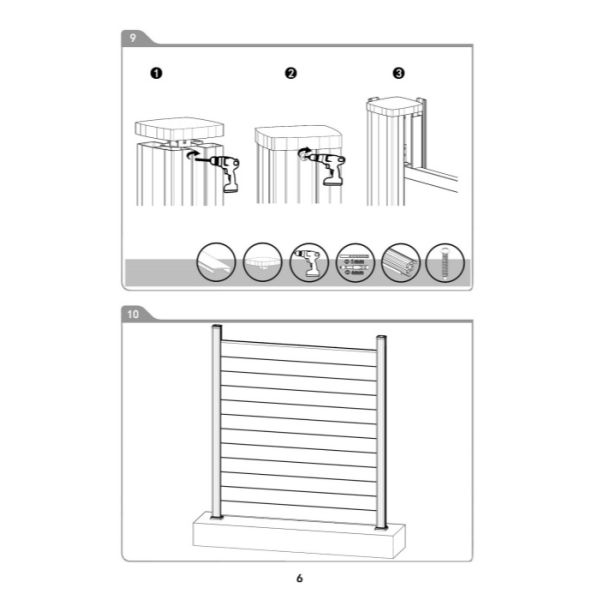 Multi Tier Louvered Layered WPC Shutter Fence Outdoor 150mm