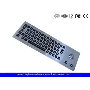 Quality Panel Mount Illuminated Metal Keyboard High Resistant With Optical Trackball for sale