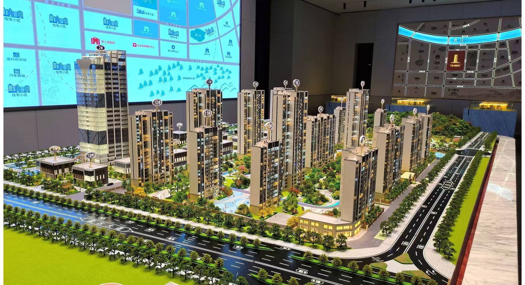 Modern 1:100 Architectural Model Real Estate Scale Model Building